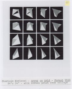 "Array on Grid Format VIII" - Silkscreen Print of Angle of Vision Views of Modular Sculpture (a single sculpted model; its views are used for each suite)